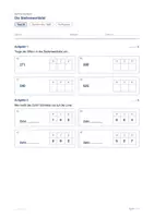 Vorschau - Test - Test · Die Stellenwerttafel bis 1000 · Test A und B mit Lösungen - Seite 3