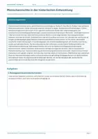 Vorschau - Arbeitsblätter - Arbeitsblatt Geschichte Klasse 12 – Menschenrechte in historischer Entwicklung - Deckblatt