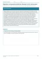 Vorschau - Arbeitsblätter - Arbeitsblatt Geschichte Klasse 12 – Migration und gesellschaftlicher Wandel im 20. Jahrhundert - Deckblatt
