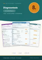 Vorschau - Klassenarbeiten - Diagnosetest Schuljahresbeginn 8 Mittelschule - Deckblatt