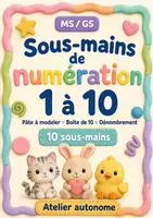 Aperçu - Apprentissages en autonomie - Sous-mains de numération 1 à 10 – MS/GS - Page de couverture