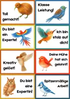 Vorschau - Anderer Materialtyp - Materialpaket: Lobkärtchen | Lernende, Vögel, und Pflanzen - Seite 2