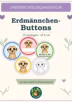 Vorschau - Bildkarten - Erdmännchen Button für deine Erdmännchenklasse - Deckblatt