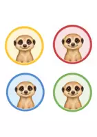 Vorschau - Bildkarten - Erdmännchen Button für deine Erdmännchenklasse - Seite 3