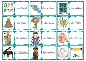 Vorschau - Spiele - Domino Wörter mit V v - Seite 1