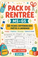Aperçu - Feuilles d'exercices - C’est la rentrée ! Pack MS-GS – 29 fiches - Page de couverture