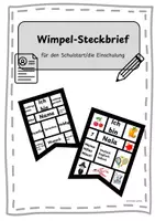 Vorschau - Arbeitsblätter - Wimpel-Steckbriefe / Grundschule & Klasse 5 / Schulstart & Einschulung - Deckblatt
