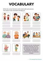 Vorschau - Arbeitsblätter - Vokabelübungen German/DaZ | Familie/Family - Seite 3