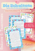 anteprima - Esercizi - La tradizione dello "Schultüte" – Comprensione del testo e cruciverba – QCER B1 B2 - Pagina di copertina