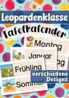 Vorschau - Präsentationen/Tafelbilder - Leopardenklasse - Tafelkalender (Klassentier) - Deckblatt