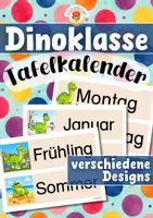 Vorschau - Präsentationen/Tafelbilder - Dinoklasse - Tafelkalender (Klassentier) - Deckblatt