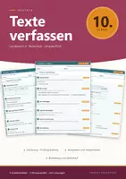 Vorschau - Arbeitsblätter - Texte verfassen Deutsch 10 Realschule - Deckblatt
