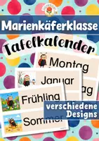 Vorschau - Präsentationen/Tafelbilder - Marienkäferklasse - Tafelkalender (Klassentier) - Deckblatt