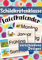 Vorschau - Präsentationen/Tafelbilder - Schildkrötenklasse - Tafelkalender (Klassentier) - Deckblatt