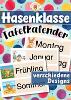 Vorschau - Präsentationen/Tafelbilder - Hasenklasse - Tafelkalender (Klassentier) - Deckblatt