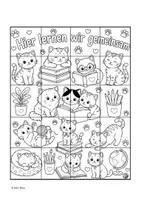 Vorschau - Arbeitsblätter - Gemeinschaftsbild Katzenklasse - Seite 2