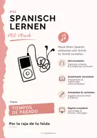 Vorschau - Arbeitsblätter - Tiempos de pasado | Spanisch lernen mit Musik #02 - Deckblatt