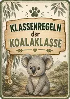Vorschau - Poster - Klassenregeln - Klassentier Koala - Koalaklasse - Deckblatt