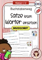 Vorschau - Unterrichtsreihen - Lautgetreu schreiben Klasse 1 – Sätze lesen, verstehen & schreiben DRUCKSCHRIFT - Deckblatt
