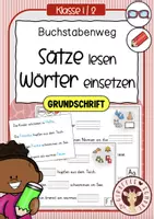 Vorschau - Arbeitsblätter - Lautgetreu schreiben Klasse 1 – Sätze lesen, verstehen & schreiben GRUNDSCHRIFT - Deckblatt
