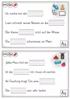 Vorschau - Arbeitsblätter - Lautgetreu schreiben Klasse 1 – Sätze lesen, verstehen & schreiben GRUNDSCHRIFT - Seite 1