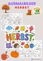 Vorschau - Mal- und Bastelvorlagen - Ausmalbilder Herbst - Deckblatt