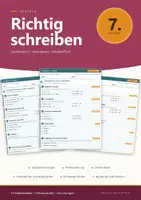 Vorschau - Arbeitsblätter - Deutsch 7 Gymnasium - Richtig schreiben - Deckblatt