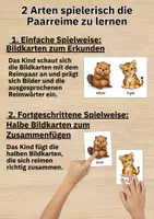 Vorschau - Arbeitsblätter - Reime lernen mit Bildern – 76 Bildkarten zur Sprachförderung & phonologischen Bewusstheit - Seite 1