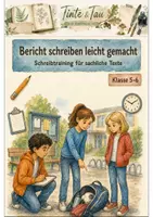 Vorschau - Arbeitsblätter - Bericht schreiben Klasse 5 -6 Sachliche Berichte verfassen - Deckblatt