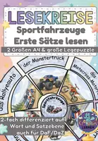 Vorschau - Spiele - Verkehrserziehung Legekreise Verkehr & Transportmittel – Lesen, Wortschatz, DaZ/DaF & Sachunterricht - Materialpaket - Seite 2