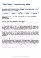 Vorschau - Stundenentwürfe - Textknacker: Handynutzung und Schlaf – Sachtexte lesen und verstehen | Klasse 7/8 - Seite 1