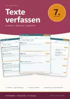 Vorschau - Arbeitsblätter - Texte verfassen Deutsch 7 Mittelschule - Deckblatt