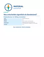 Vorschau - Arbeitsblätter - Politik_Foederalismus-Zustaendigkeiten_Klasse-8-9 - Deckblatt