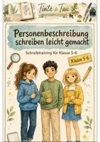 Vorschau - Stundenentwürfe - Personenbeschreibung Klasse 5 -6 Schreiben und Überarbeiten - Deckblatt