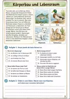 Vorschau - Unterrichtsreihen - Tieranpassungen Klasse 5 -6 Körperbau und Verhalten - Seite 1