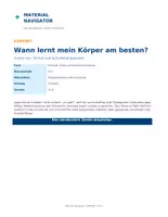 Vorschau - Arbeitsblätter - Wann_lernt_mein_Koerper_am_besten_Klasse_8-9 - Deckblatt