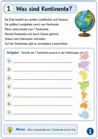 Vorschau - Arbeitsblätter - Kontinente & Ozeane - Arbeitsblätter | Erdkunde 5. Klasse - Seite 1