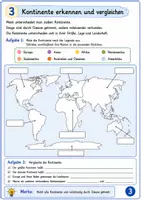 Vorschau - Arbeitsblätter - Kontinente & Ozeane - Arbeitsblätter | Erdkunde 5. Klasse - Seite 3
