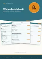 Vorschau - Arbeitsblätter - Wahrscheinlichkeit Mathematik 8 Realschule - Deckblatt