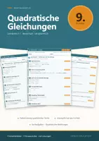 Vorschau - Arbeitsblätter - Quadratische Gleichungen Mathe 9 Realschule - Deckblatt