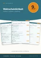 Vorschau - Arbeitsblätter - Wahrscheinlichkeit Mathematik 9 Realschule - Deckblatt