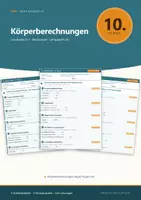 Vorschau - Arbeitsblätter - Kegel und Kugel Mathematik 10 Realschule - Deckblatt