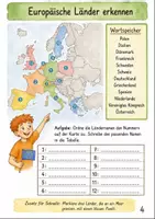 Vorschau - Arbeitsblätter - Europa: Länder, Hauptstädte und Orientierung Klasse 5 -6 Kartenarbeit und Geografie - Seite 3