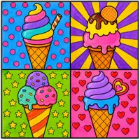 Vorschau - Arbeitsblätter - Pop-Art-Eistüten nach Andy Warhol – Differenzierte Malvorlagen - Seite 1
