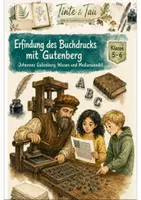 Vorschau - Stundenentwürfe - Erfindung des Buchdrucks Klasse 5 -6 Gutenberg und Medienwandel - Deckblatt
