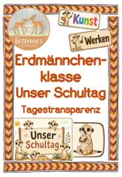 Vorschau - Poster - Erdmännchen - Unser Schultag Tagestransparenz - Deckblatt