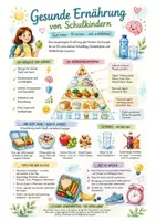 Vorschau - Mal- und Bastelvorlagen - Gesunde Ernährung von Schulkindern - Seite 1