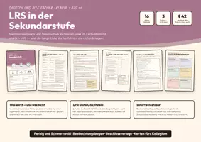 Vorschau - Unterrichtsreihen - LRS in der Sekundarstufe – Nachteilsausgleich - Deckblatt