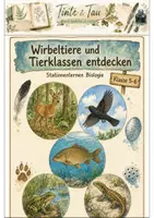 Vorschau - Mal- und Bastelvorlagen - Wirbeltiere und Tierklassen Klasse 5 -6 Merkmale und Vergleich - Deckblatt
