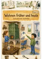 Vorschau - Arbeitsblätter - Wohnen früher und heute Klasse 3 -4 Vergleich historischer Alltag - Deckblatt